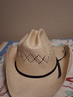 Men's Straw Cowboy Hat with Black Band 260792